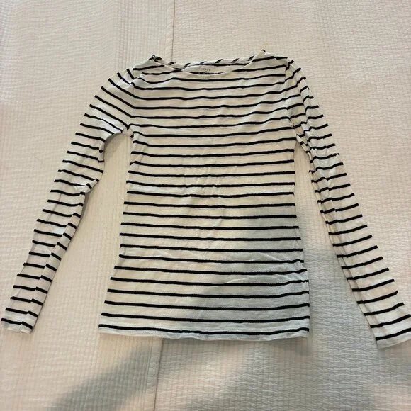 Crew Factory Tops J Crew Striped Artist Tee Long Sleeve Xs